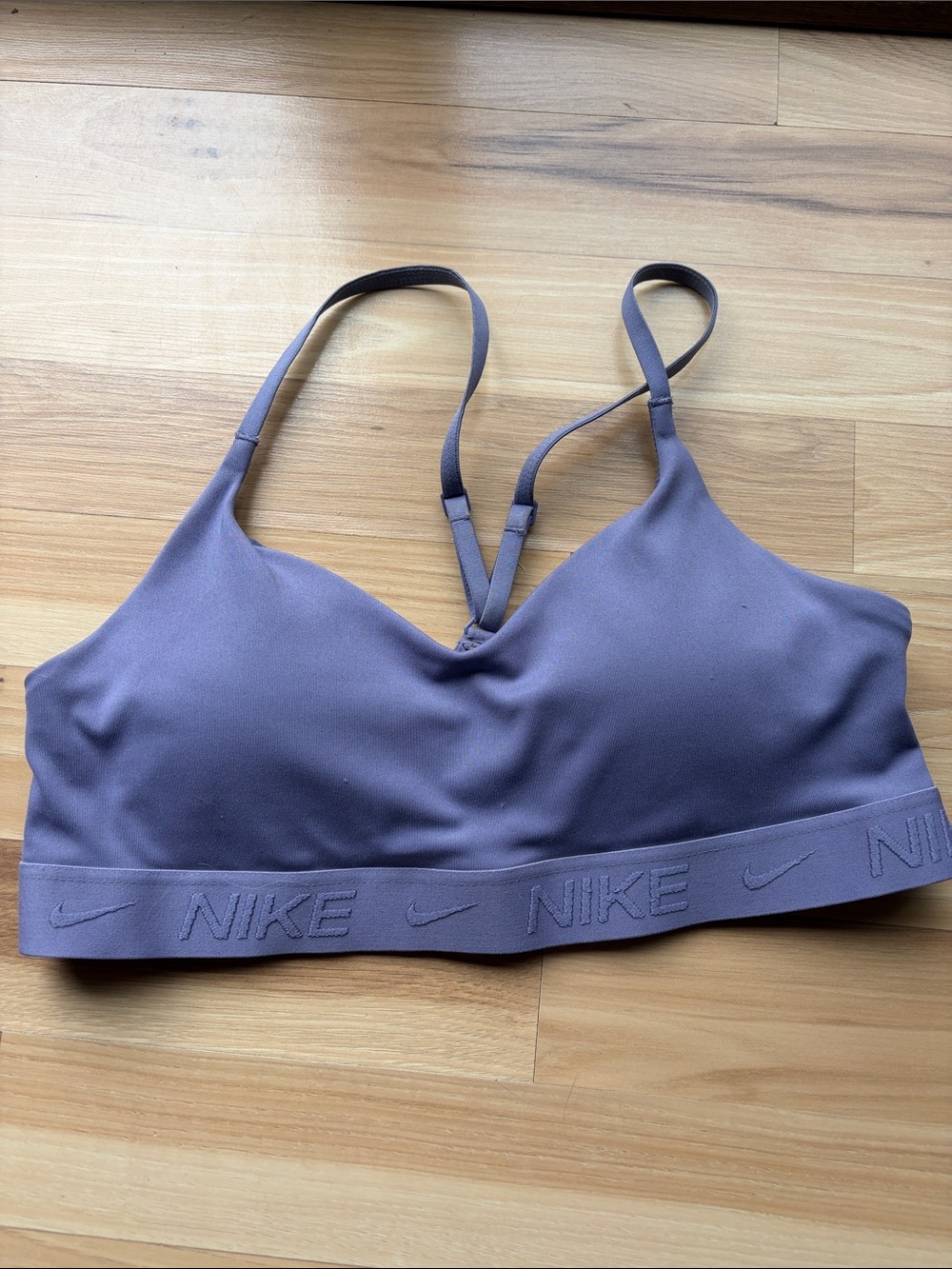 Nike Indy Purple Low-Impact Strappy Sports Bra